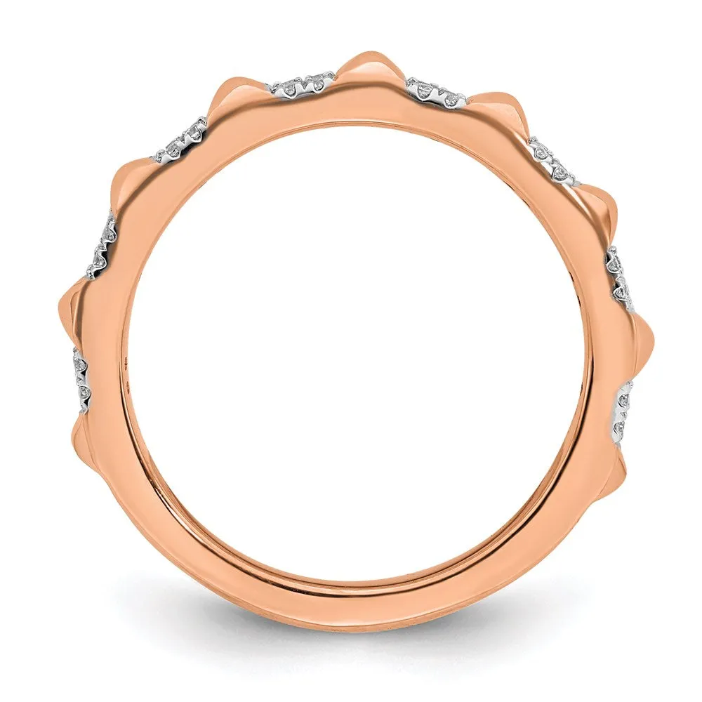 14k Rose Gold Stackable Expressions Diamond Ring | SK2096