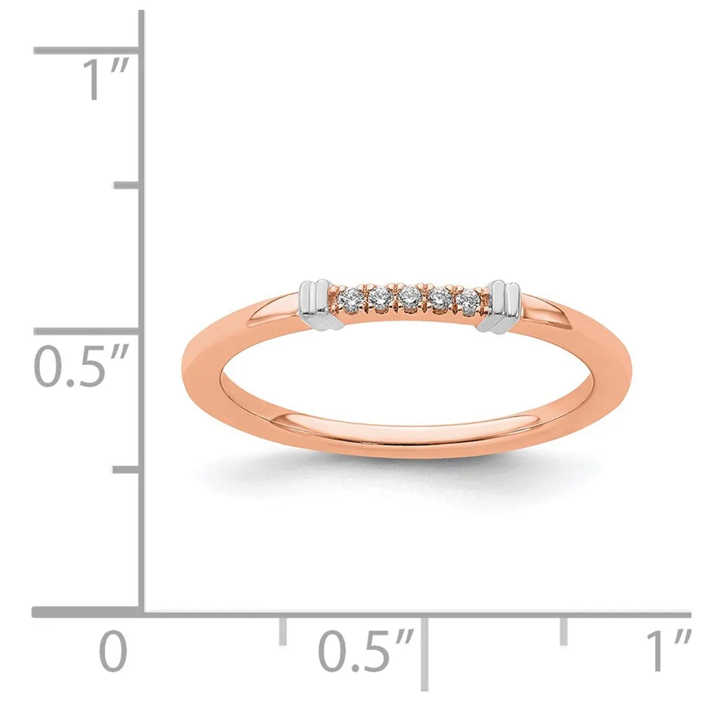 14k Two-Tone Stackable Expressions Diamond Ring | SK2091