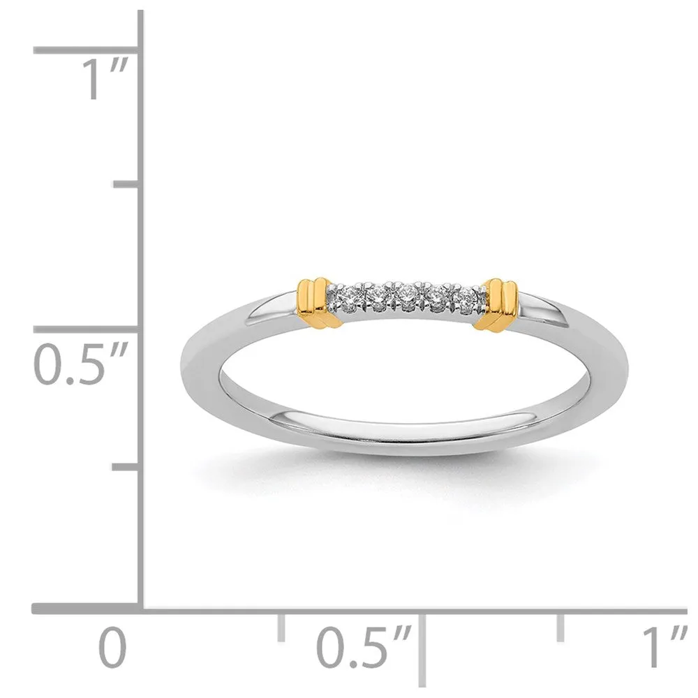 14k Two-Tone Stackable Expressions Diamond Ring | SK2093