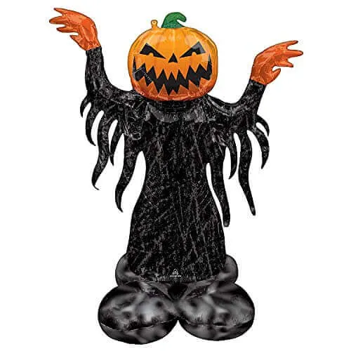 53" Halloween Pumpkin Head Ghost Airloonz Mylar Balloon (Air-Filled)