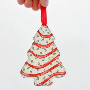 Acrylic Christmas Tree Cake Ornament