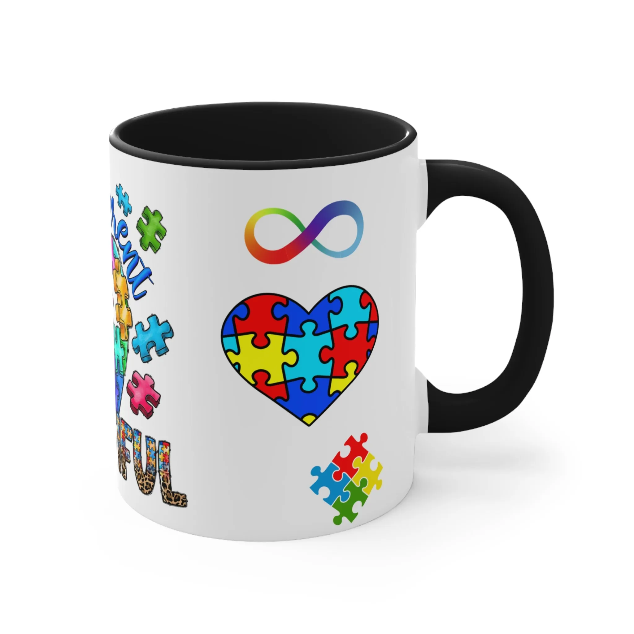 AUTISM MUG - Different is Beautiful - Mugscity - Free Shipping - Red-Blue-Navy-Black-Pink