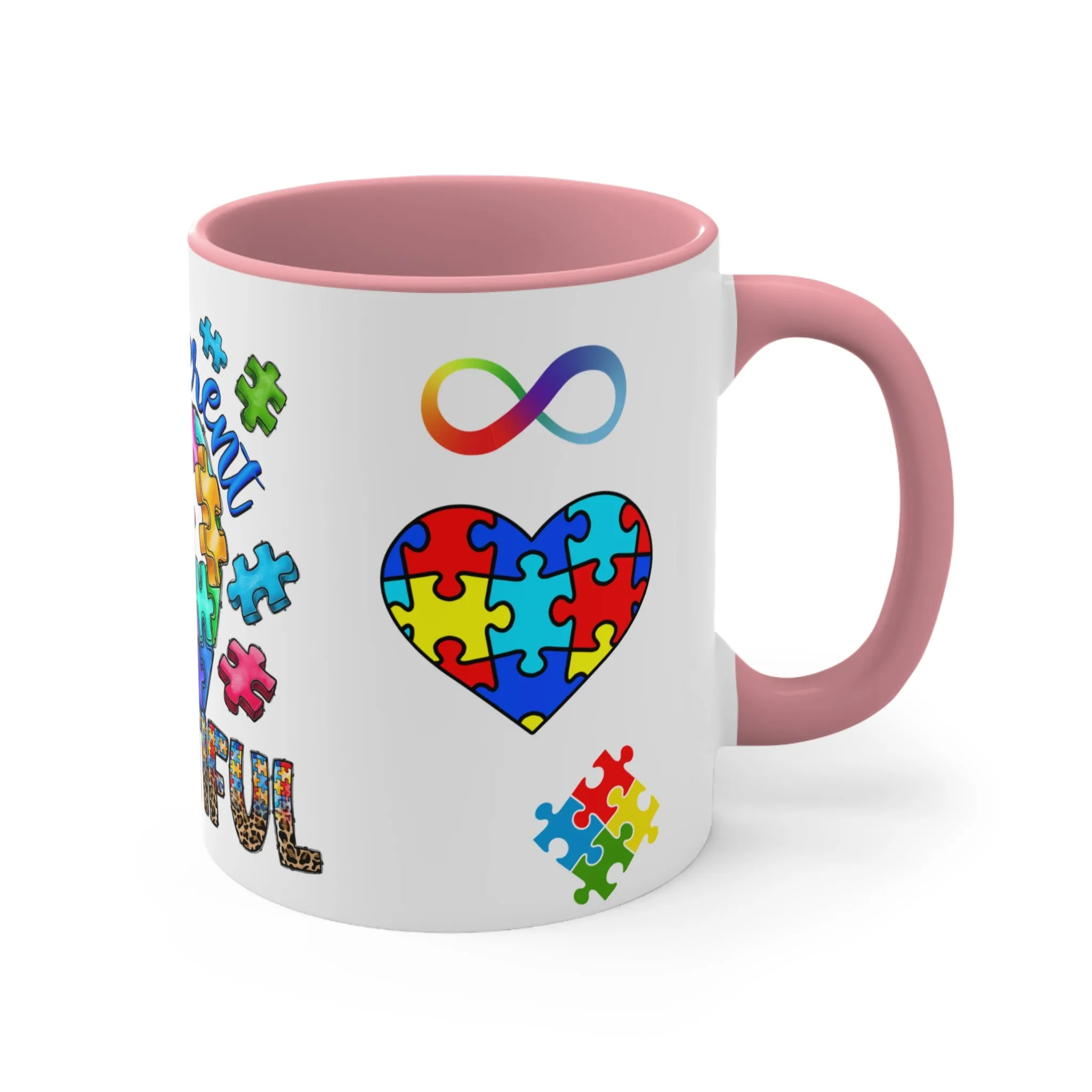 AUTISM MUG - Different is Beautiful - Mugscity - Free Shipping - Red-Blue-Navy-Black-Pink