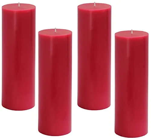 AUTOGROOMZ Pillar Candles for Birthday, Christmas, Wedding, Diwali, Anniversary (Black) (RED)