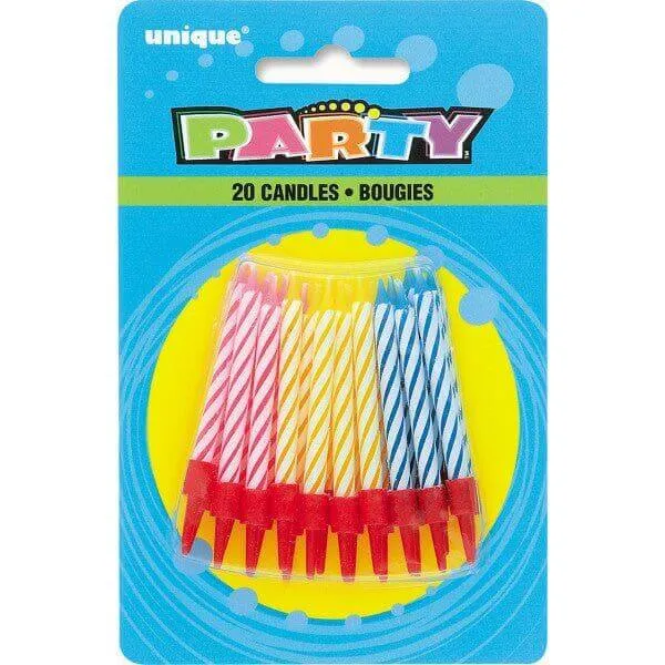 Birthday Candles in Holders (20ct)