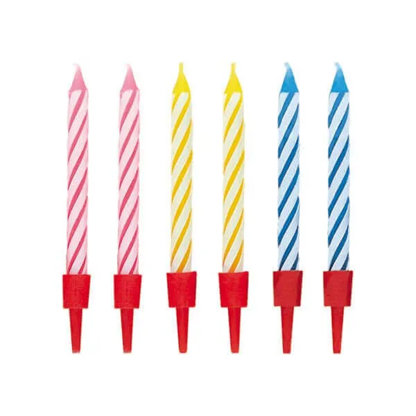 Birthday Candles in Holders (20ct)