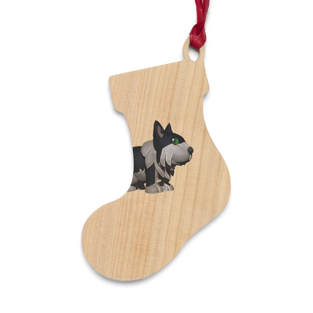 Black Dog Wooden Christmas Ornaments