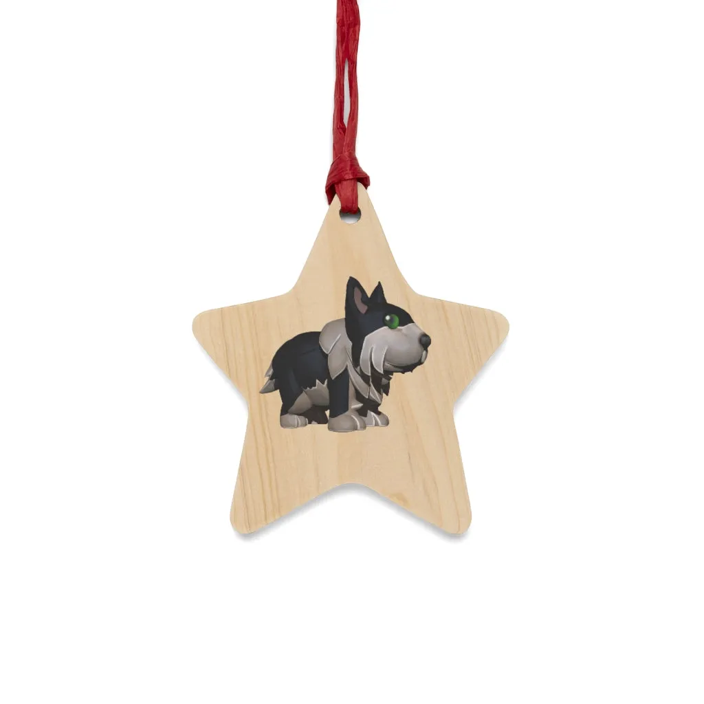 Black Dog Wooden Christmas Ornaments