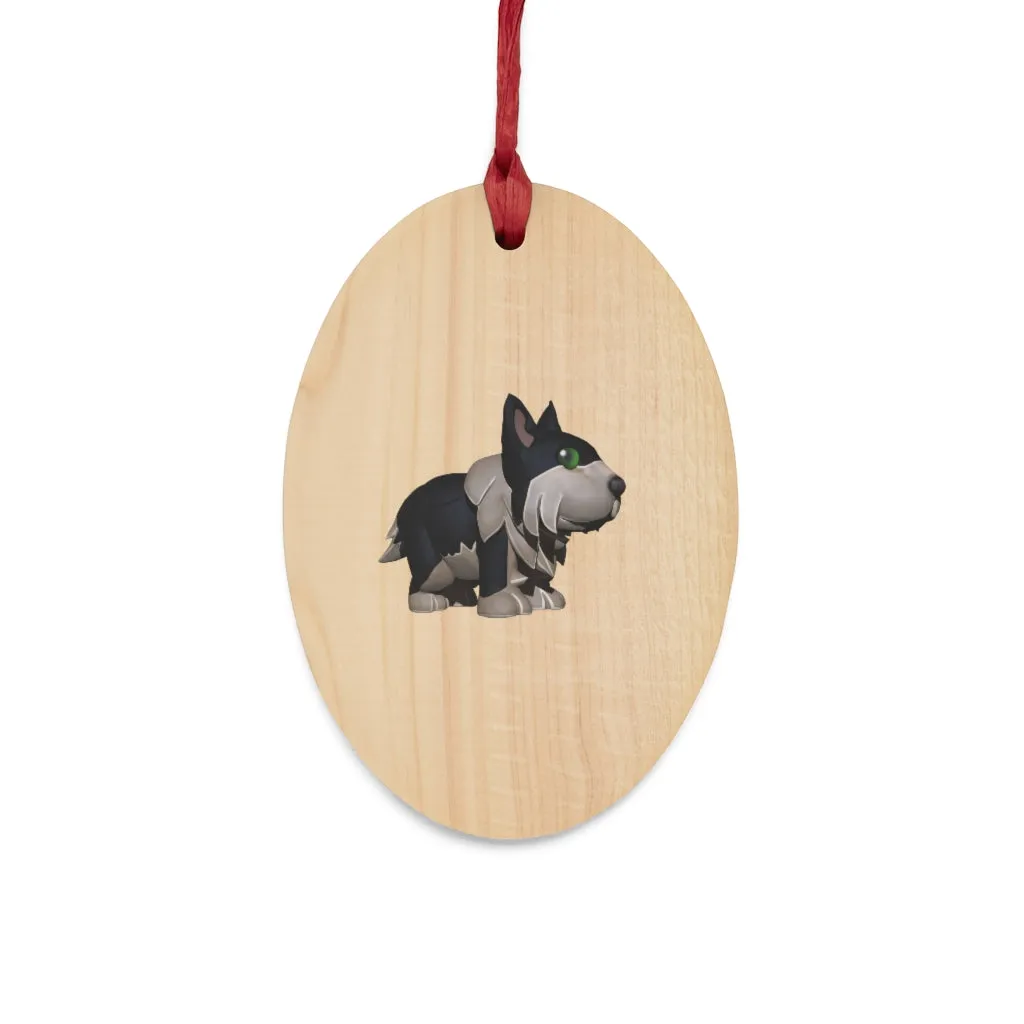 Black Dog Wooden Christmas Ornaments