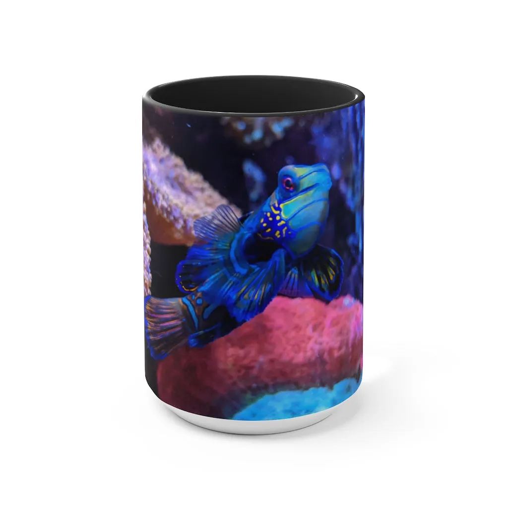 Blue Fish Accent Mug