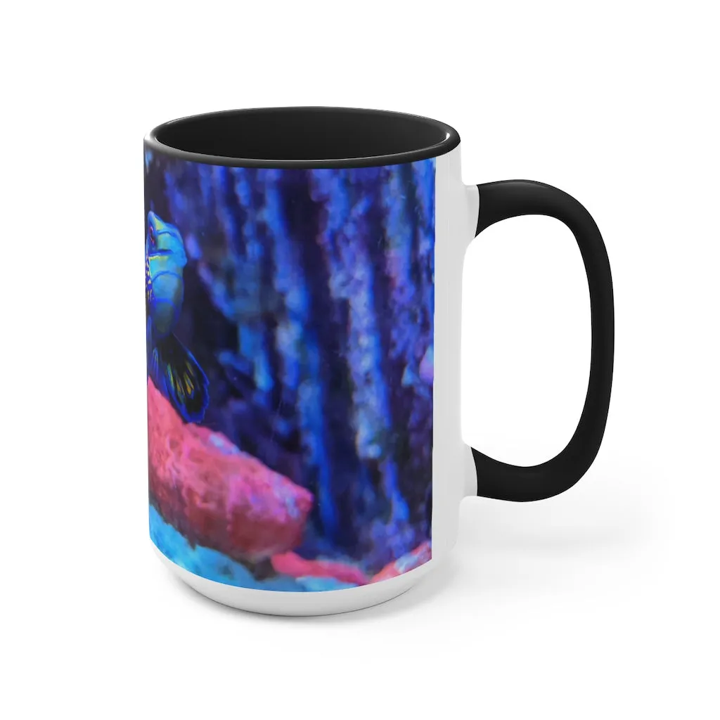 Blue Fish Accent Mug