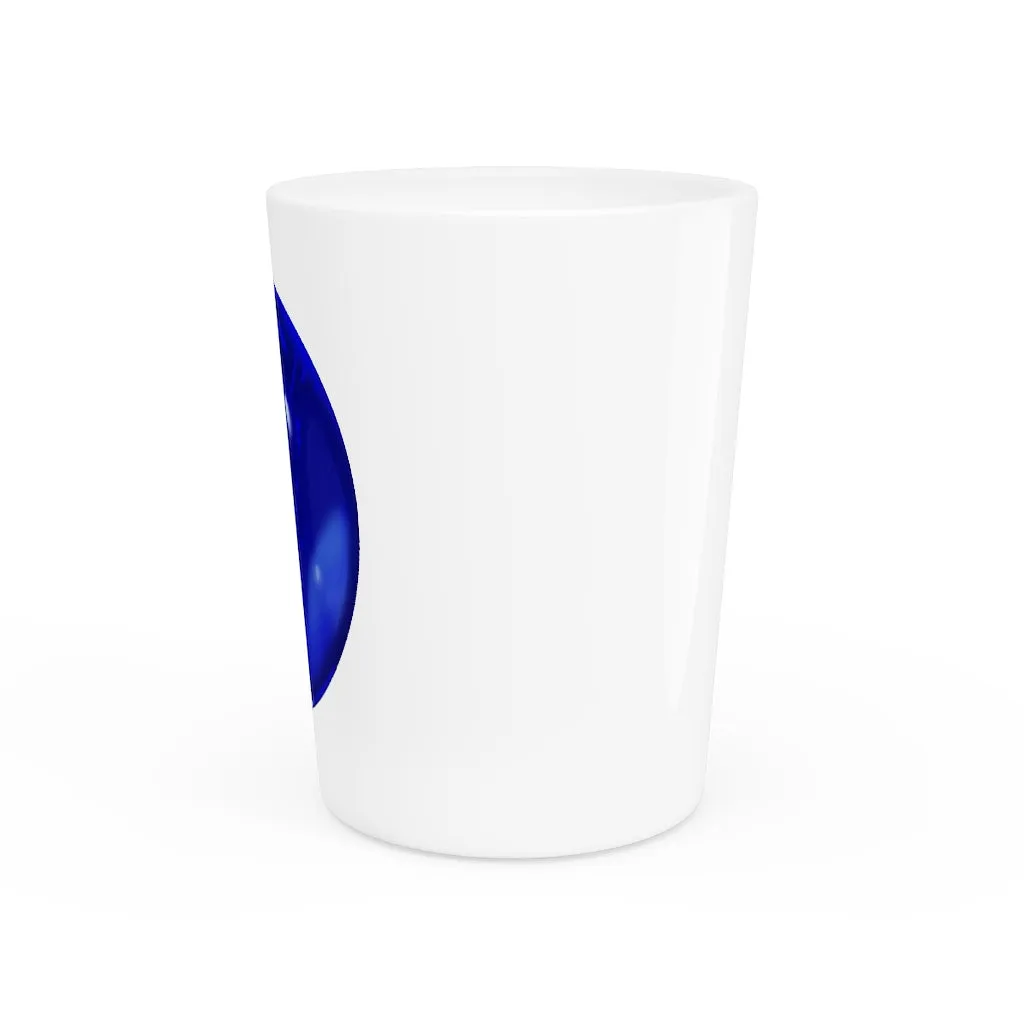 Blue Orb Shot Glass