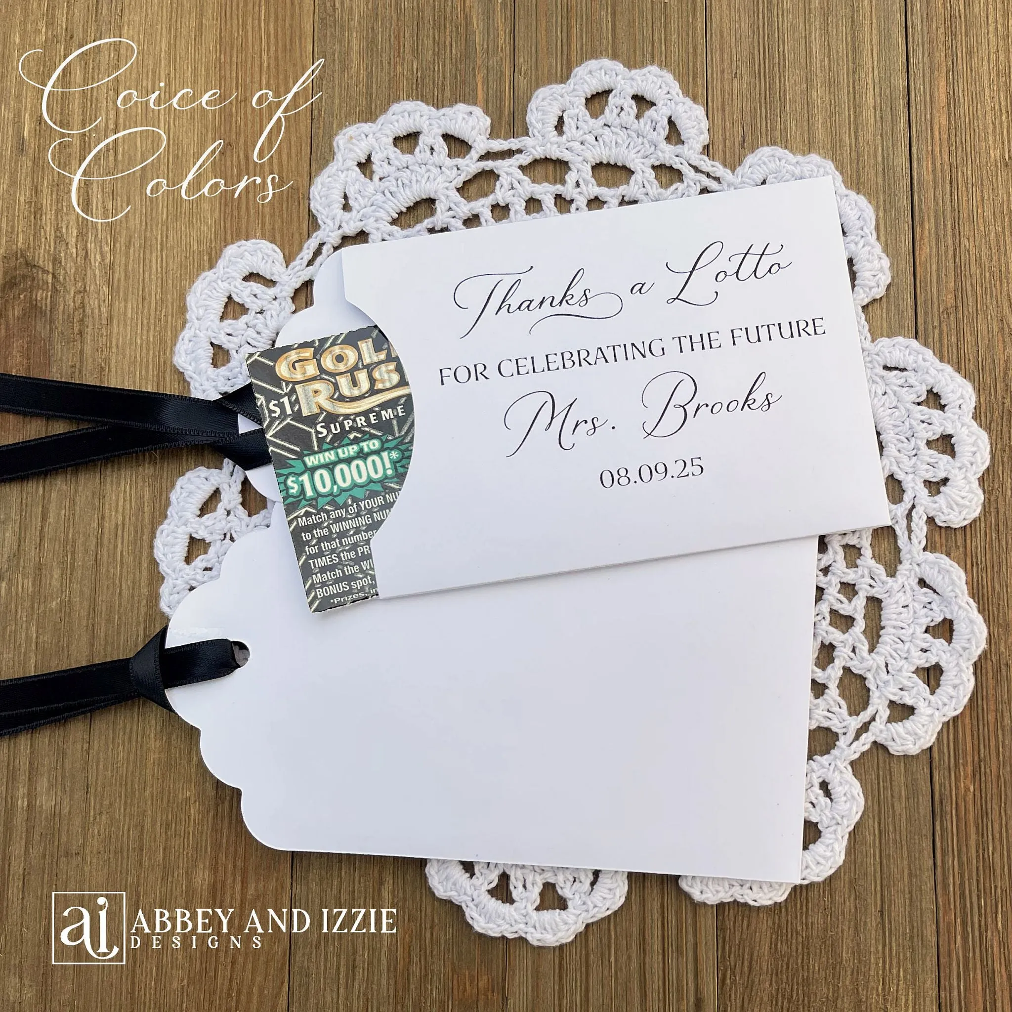 Bridal Shower Lotto Favors