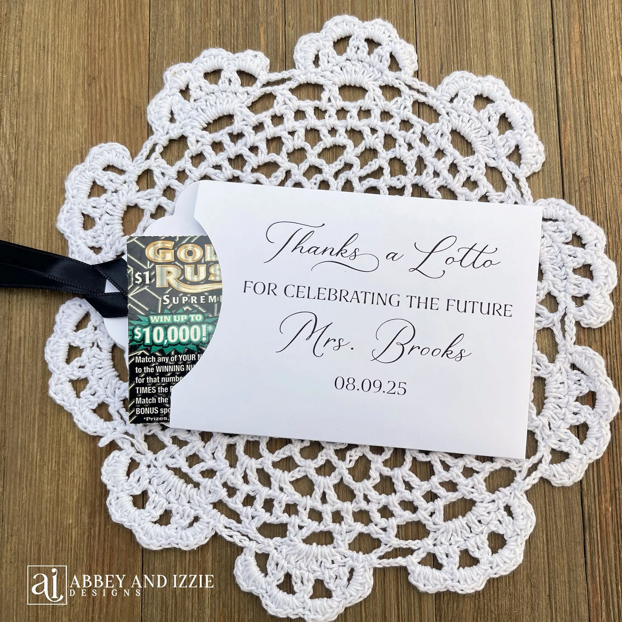 Bridal Shower Lotto Favors