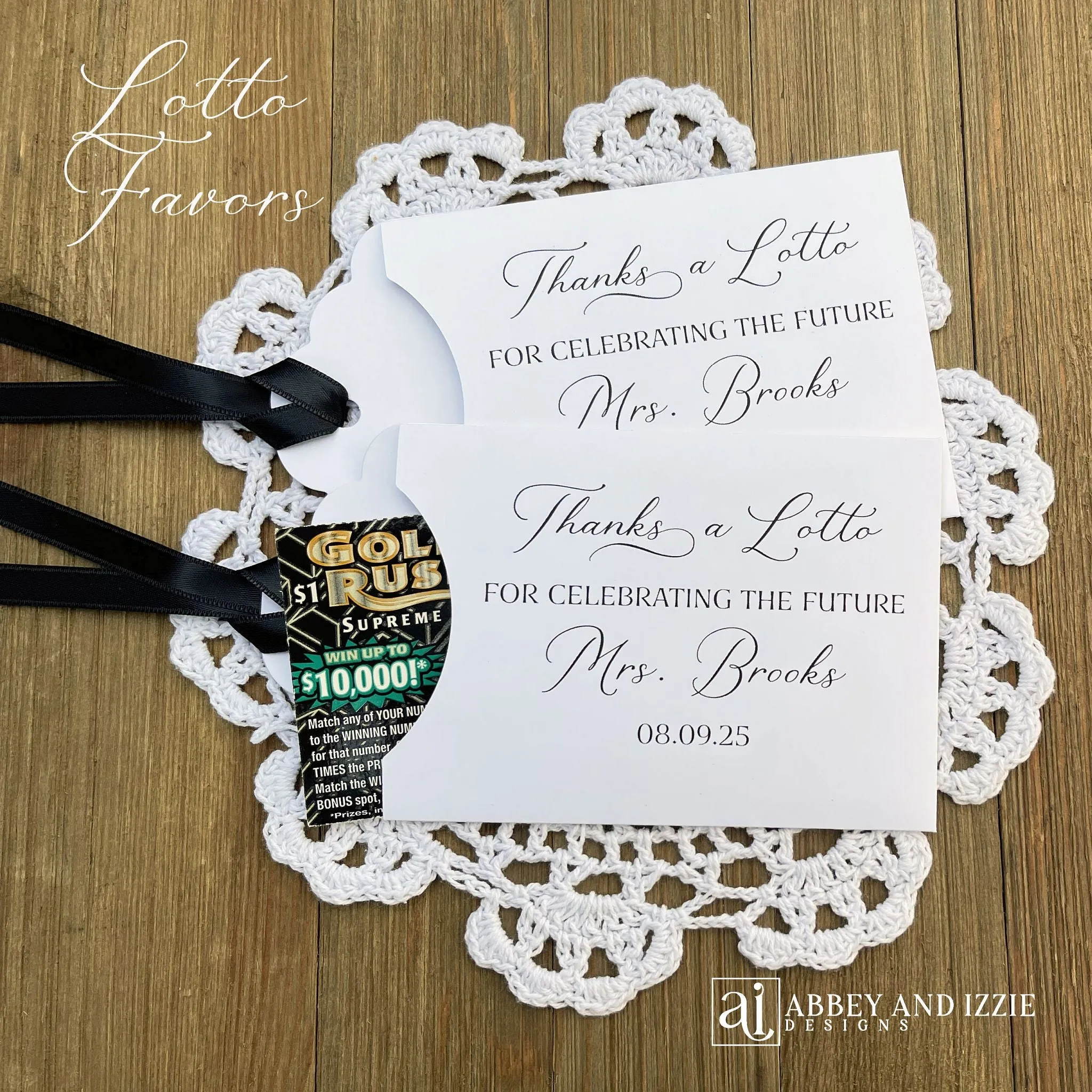 Bridal Shower Lotto Favors