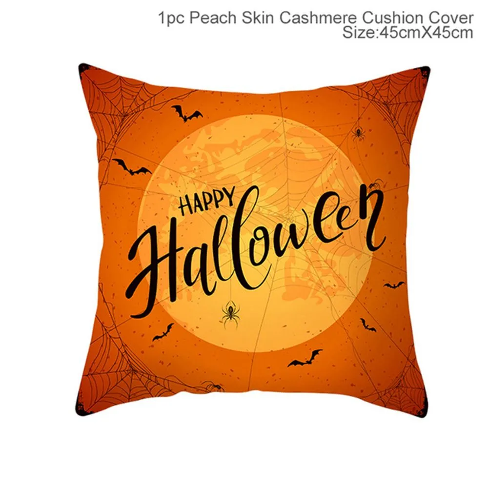 Cartoon Pumpkin Bat Ghost Pillowcase Horror Halloween