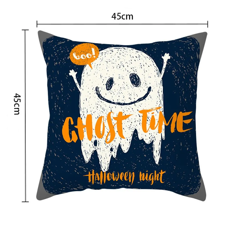 Cartoon Pumpkin Bat Ghost Pillowcase Horror Halloween