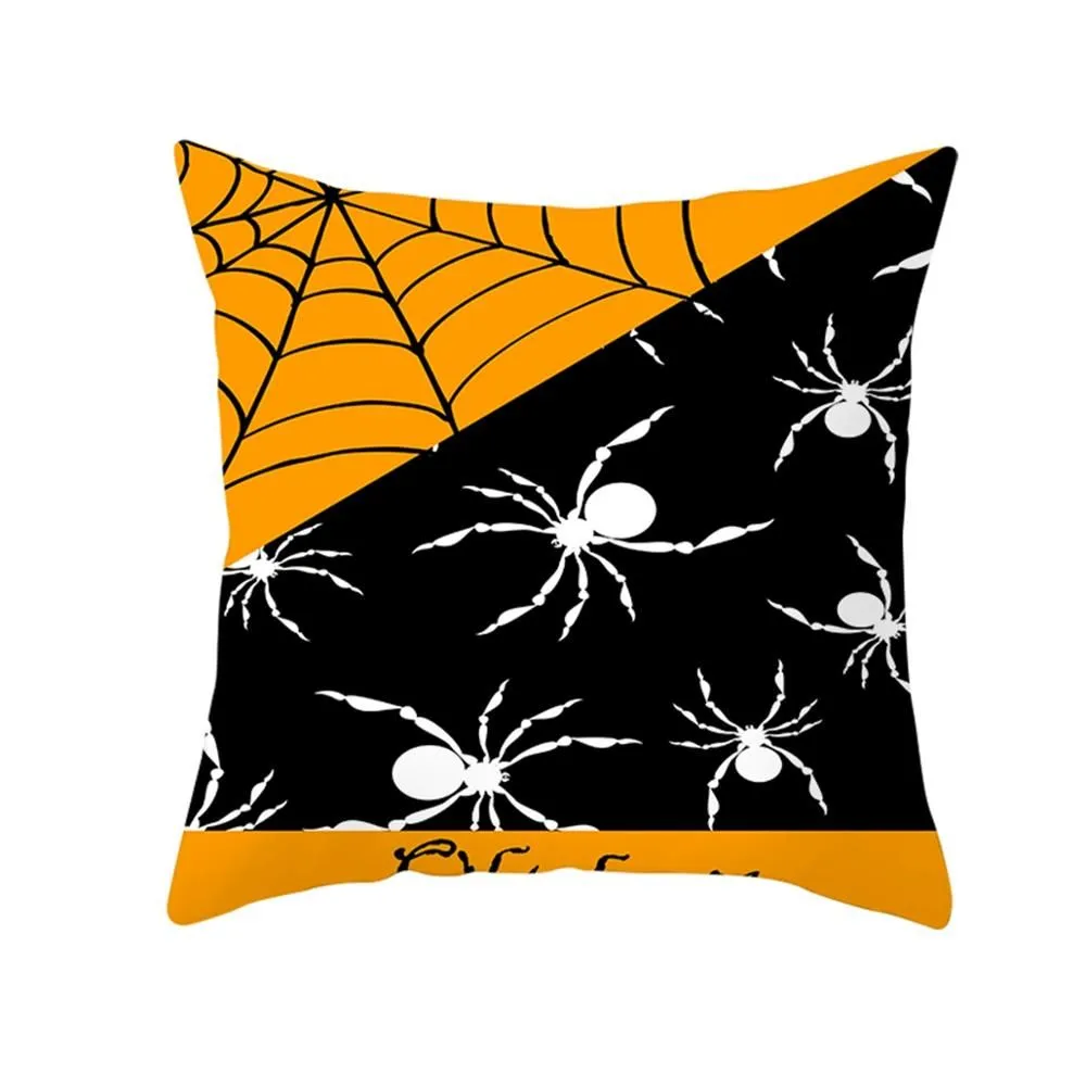 Cartoon Pumpkin Bat Ghost Pillowcase Horror Halloween