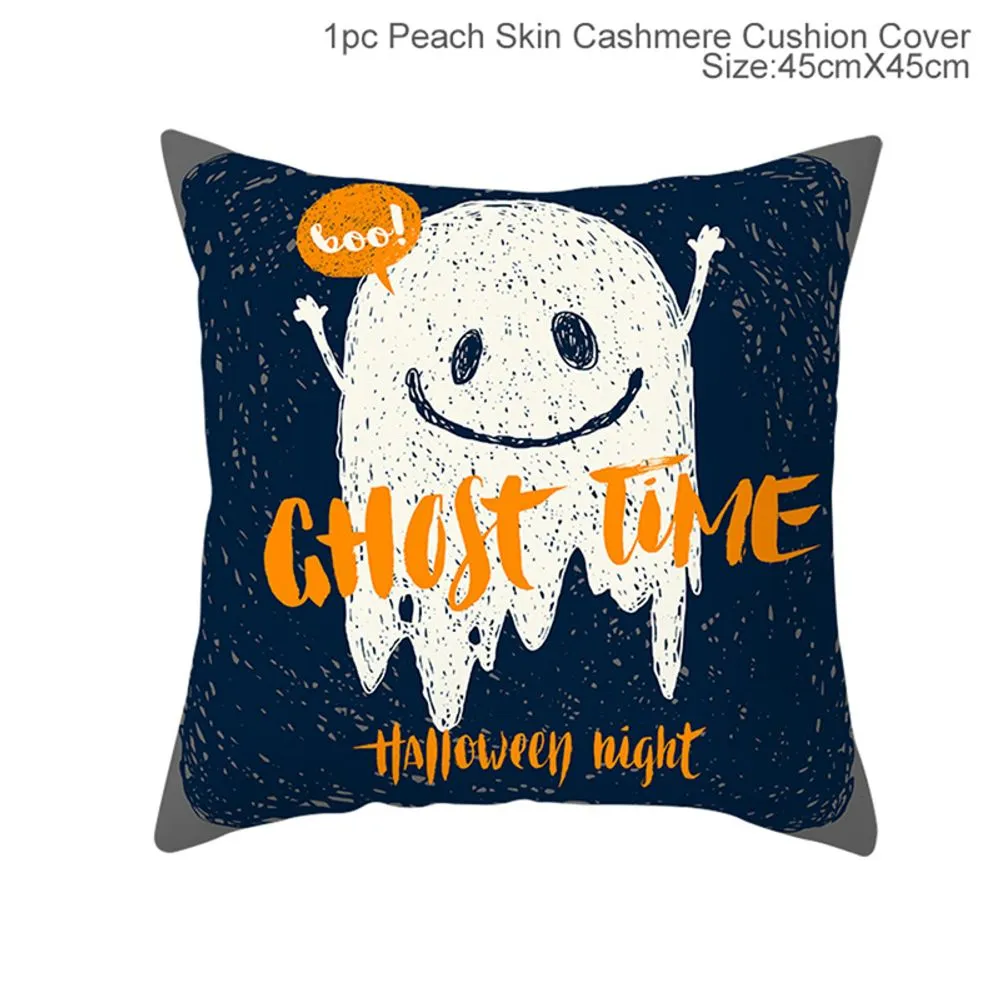 Cartoon Pumpkin Bat Ghost Pillowcase Horror Halloween