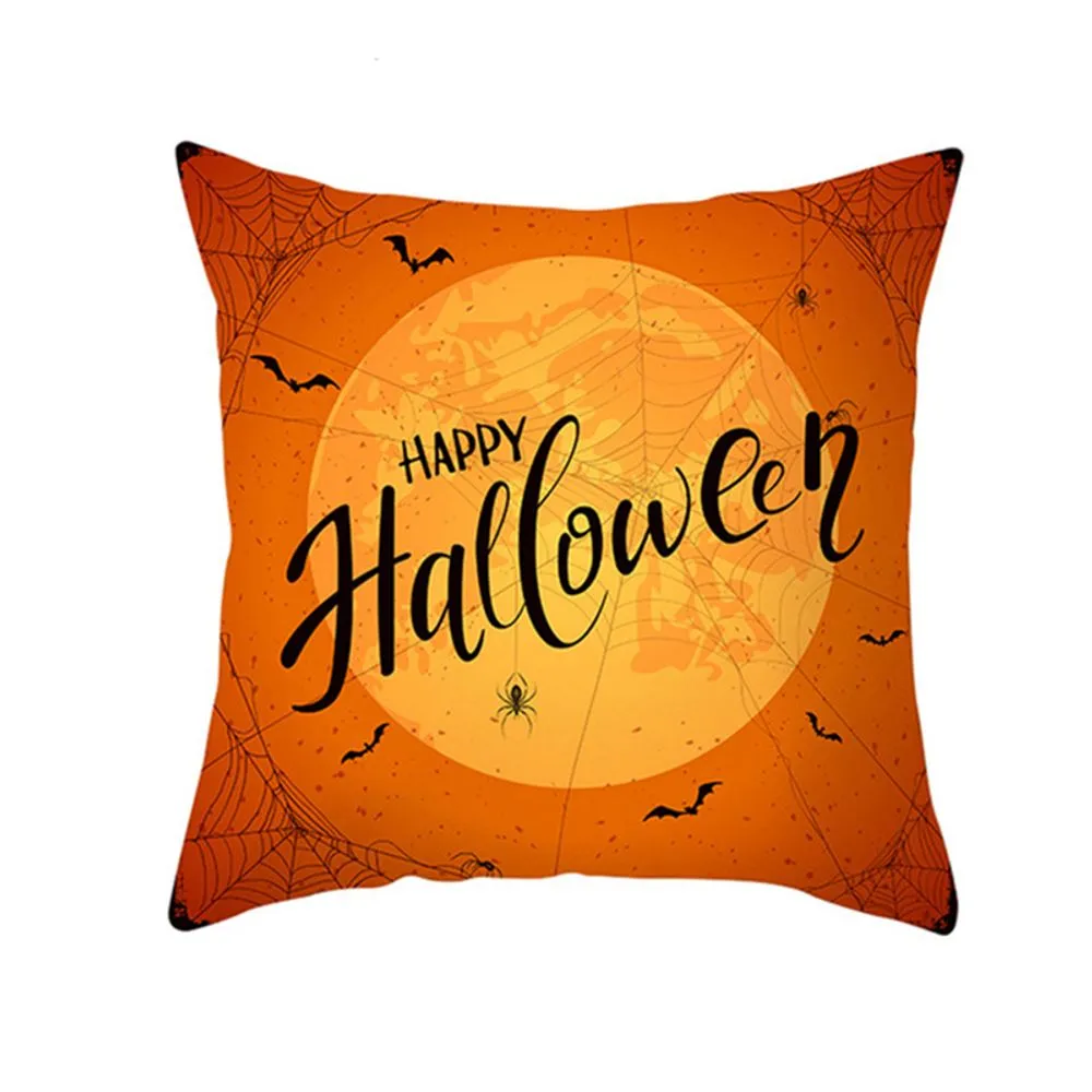 Cartoon Pumpkin Bat Ghost Pillowcase Horror Halloween