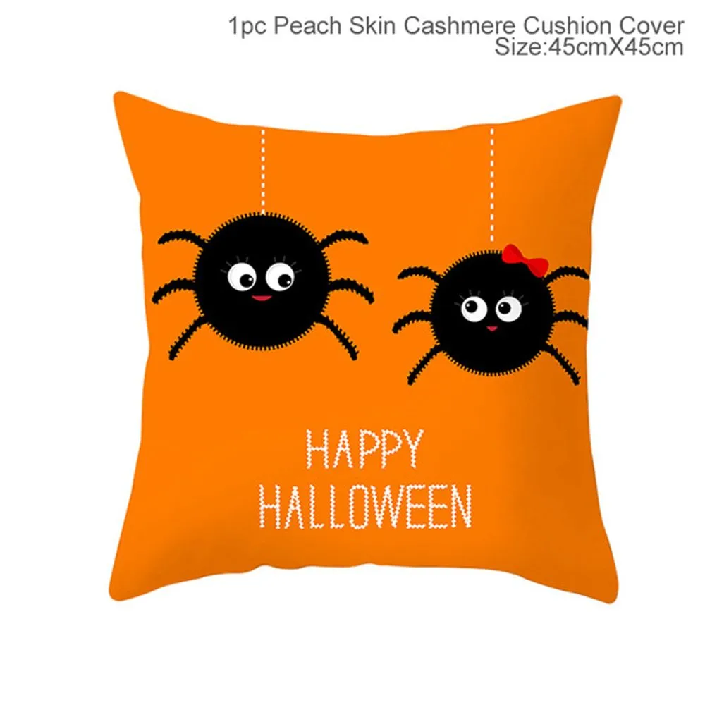 Cartoon Pumpkin Bat Ghost Pillowcase Horror Halloween