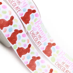 Chocolate Bunny Grosgrain Ribbon