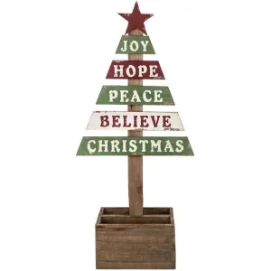 Christmas Tree Decoration With Divided Box Base: 7 x 22 x 7 Inches