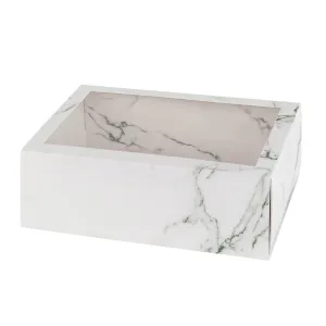 Clear Window Gift Boxes Rectangle White 7"x5"x2.5" 12 Pack