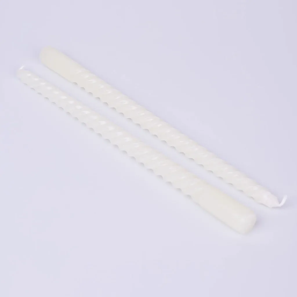 Decoris Cream Wax Pillar Candle (Set of 2)