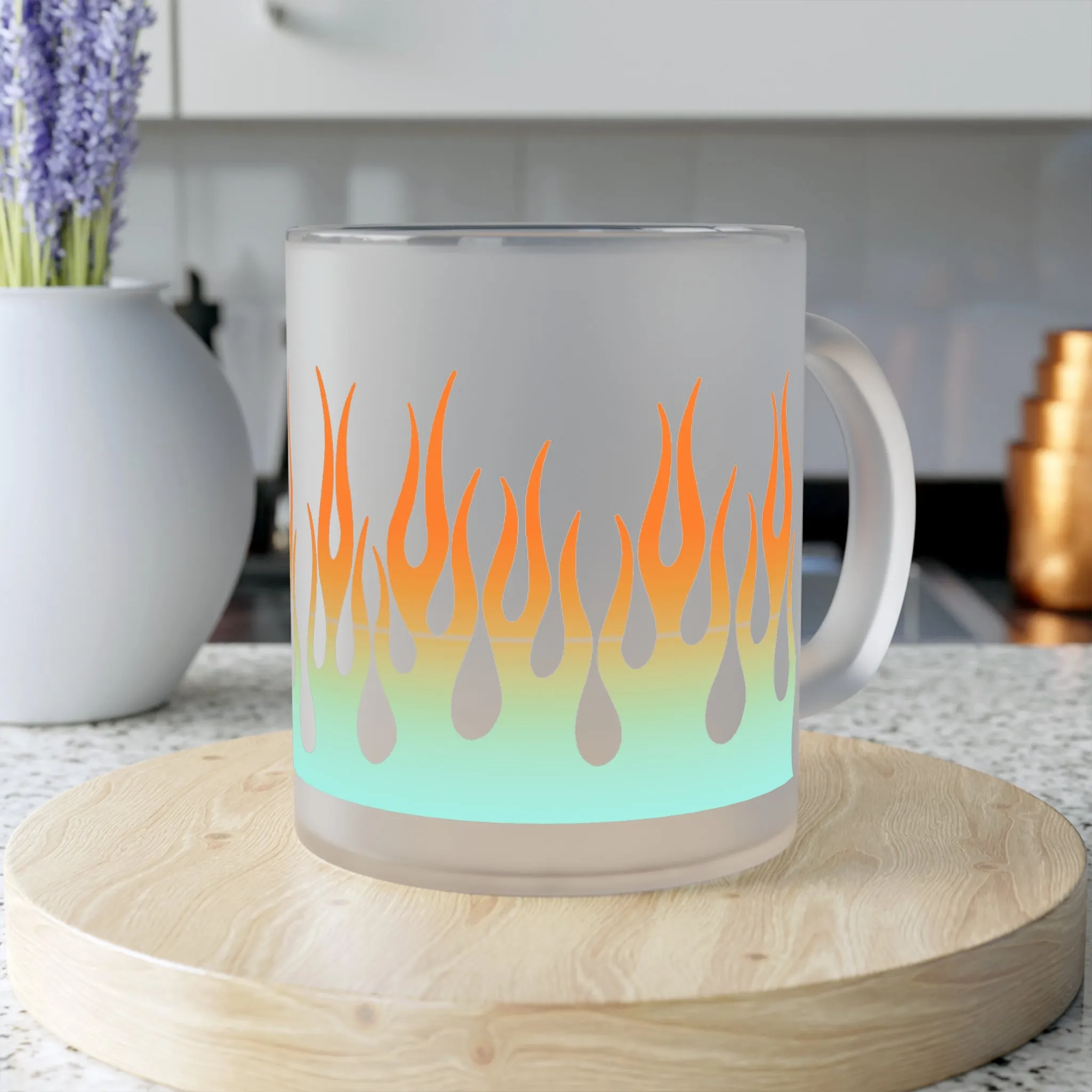 Flames Glass Mug