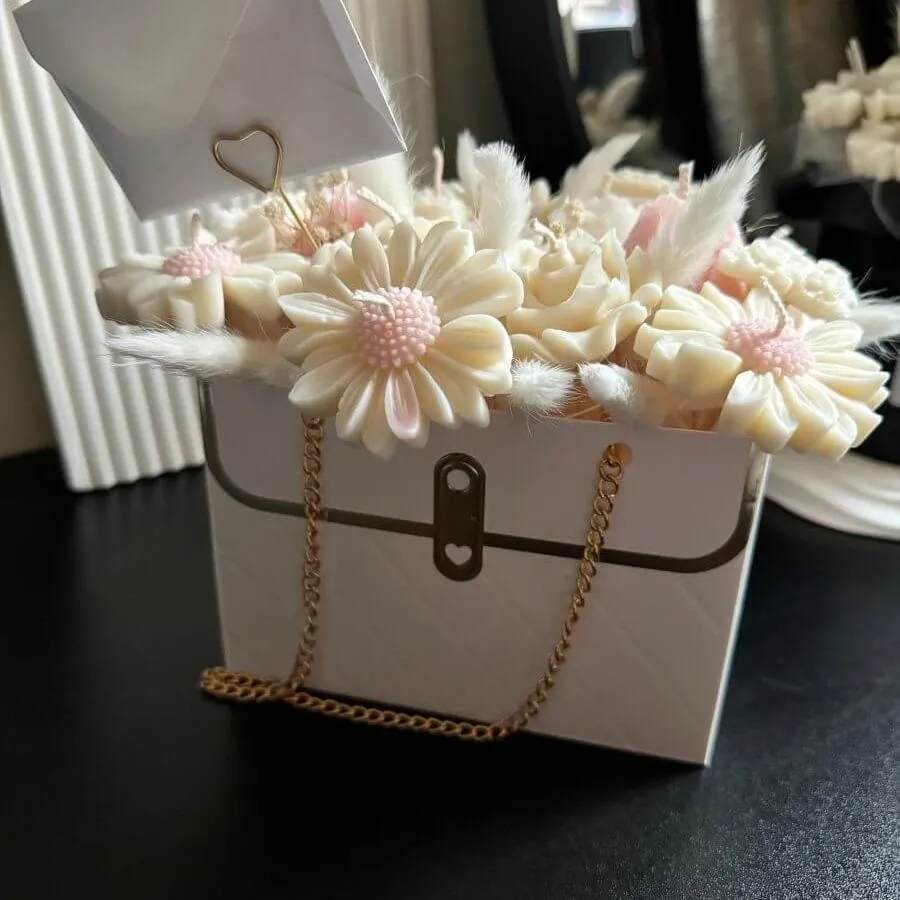 Flower Candle Bouquet Handbag Gift box | Luxury Gifts