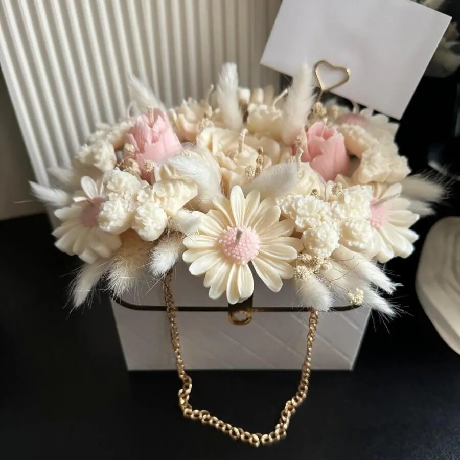 Flower Candle Bouquet Handbag Gift box | Luxury Gifts