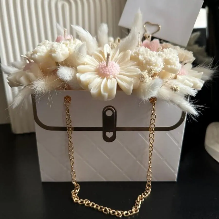 Flower Candle Bouquet Handbag Gift box | Luxury Gifts