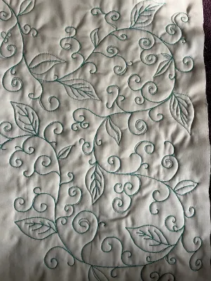 Free Motion Vine Quilting