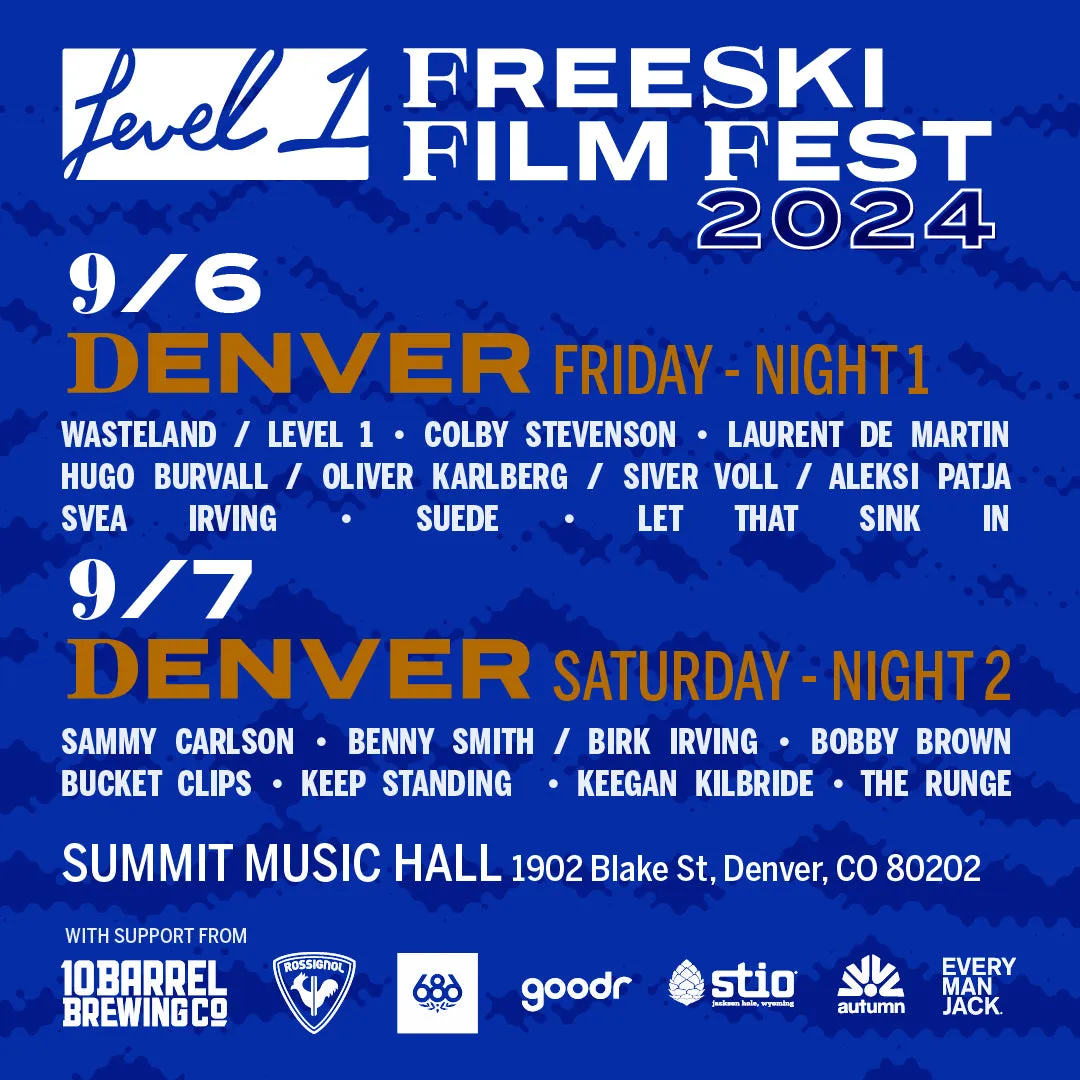 Freeski Film Fest 9/6-7 DENVER