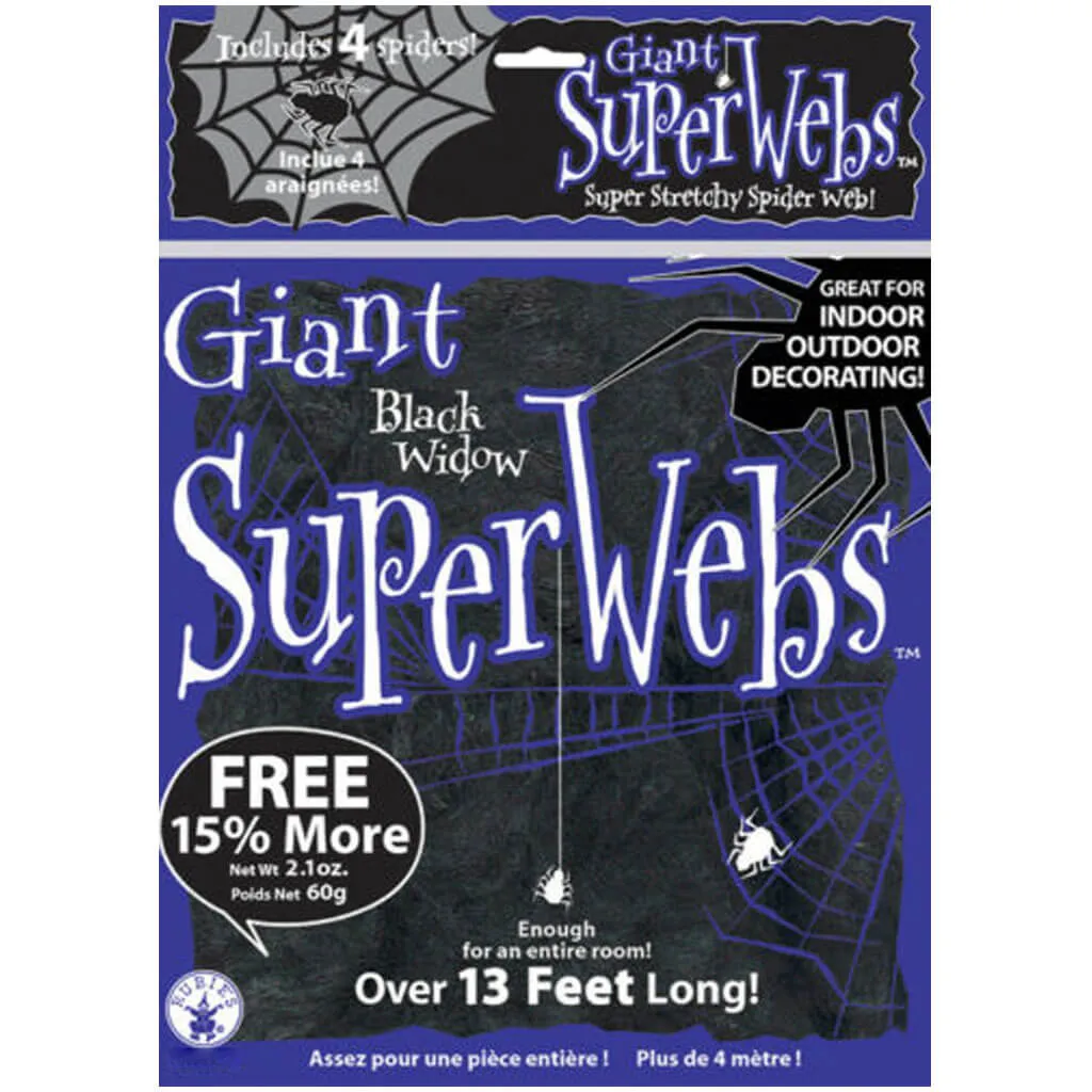 Giant Super Webs 13ft. Long 60gm Black