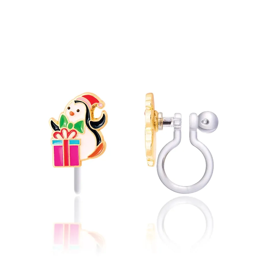 Girl Nation Clip-On Earrings: Penguin Surprise