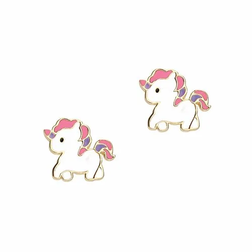 Girl Nation Magical Unicorn Cutie Enamel Stud Earrings