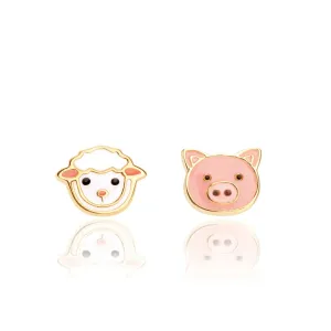 Girl Nation The Perfect Pair Farm Friends Cutie Enamel Stud Earrings