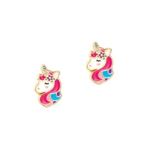 Girl Nation Unicorn Dreams Cutie Enamel Stud Earrings