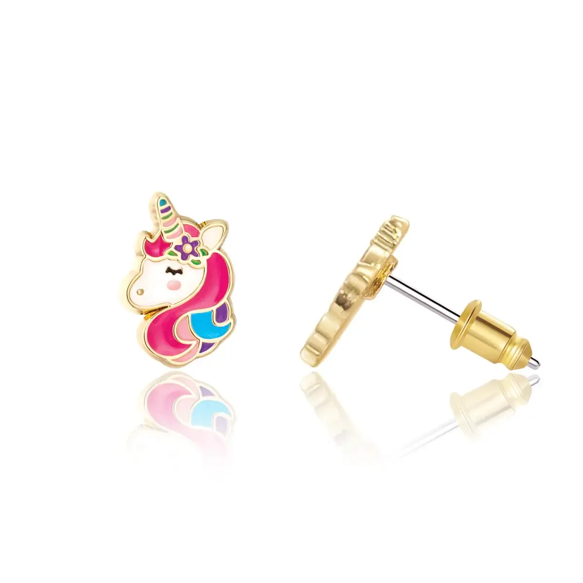 Girl Nation Unicorn Dreams Cutie Enamel Stud Earrings