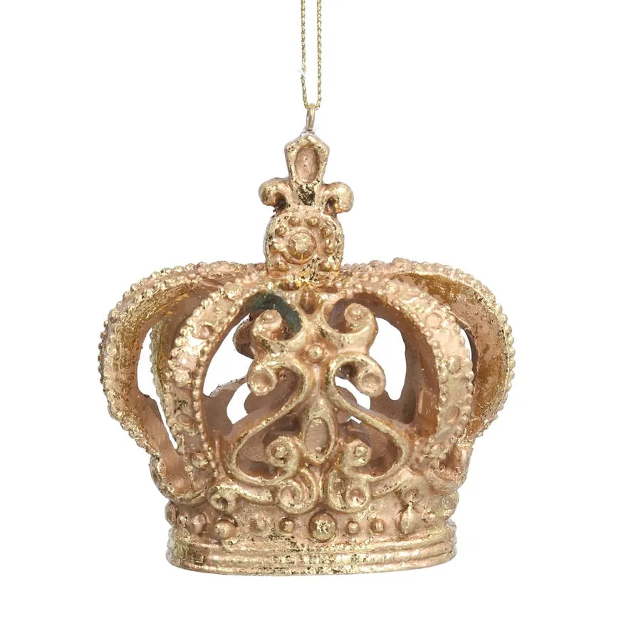 Gold Crown Resin Ornament