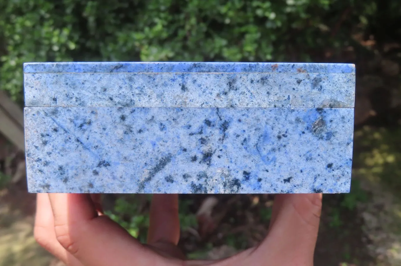 Hand Made Dumortierite Jewellery Box x 1 From Mozambique