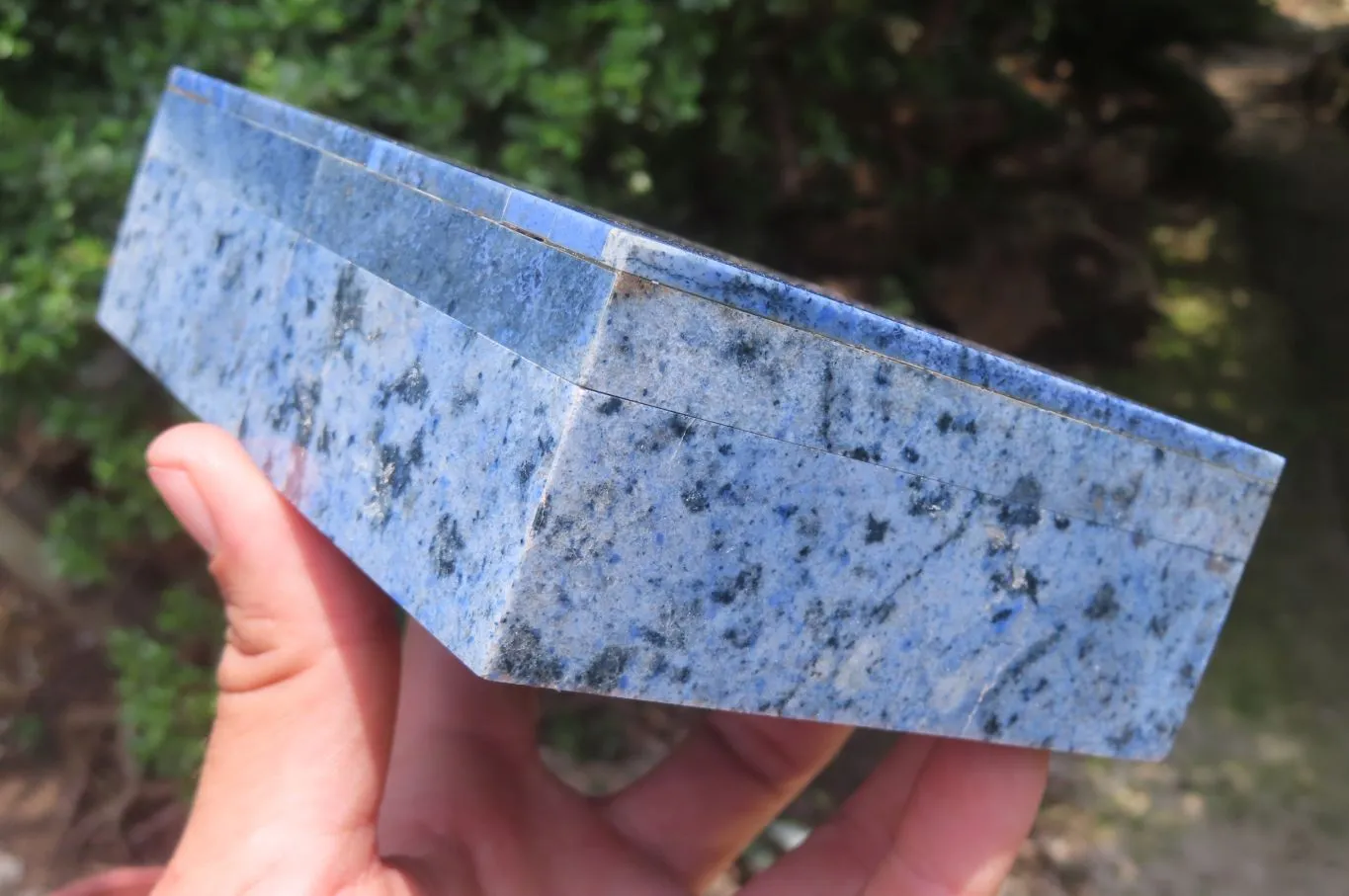 Hand Made Dumortierite Jewellery Box x 1 From Mozambique