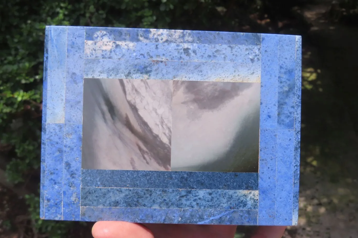 Hand Made Dumortierite Jewellery Box x 1 From Mozambique