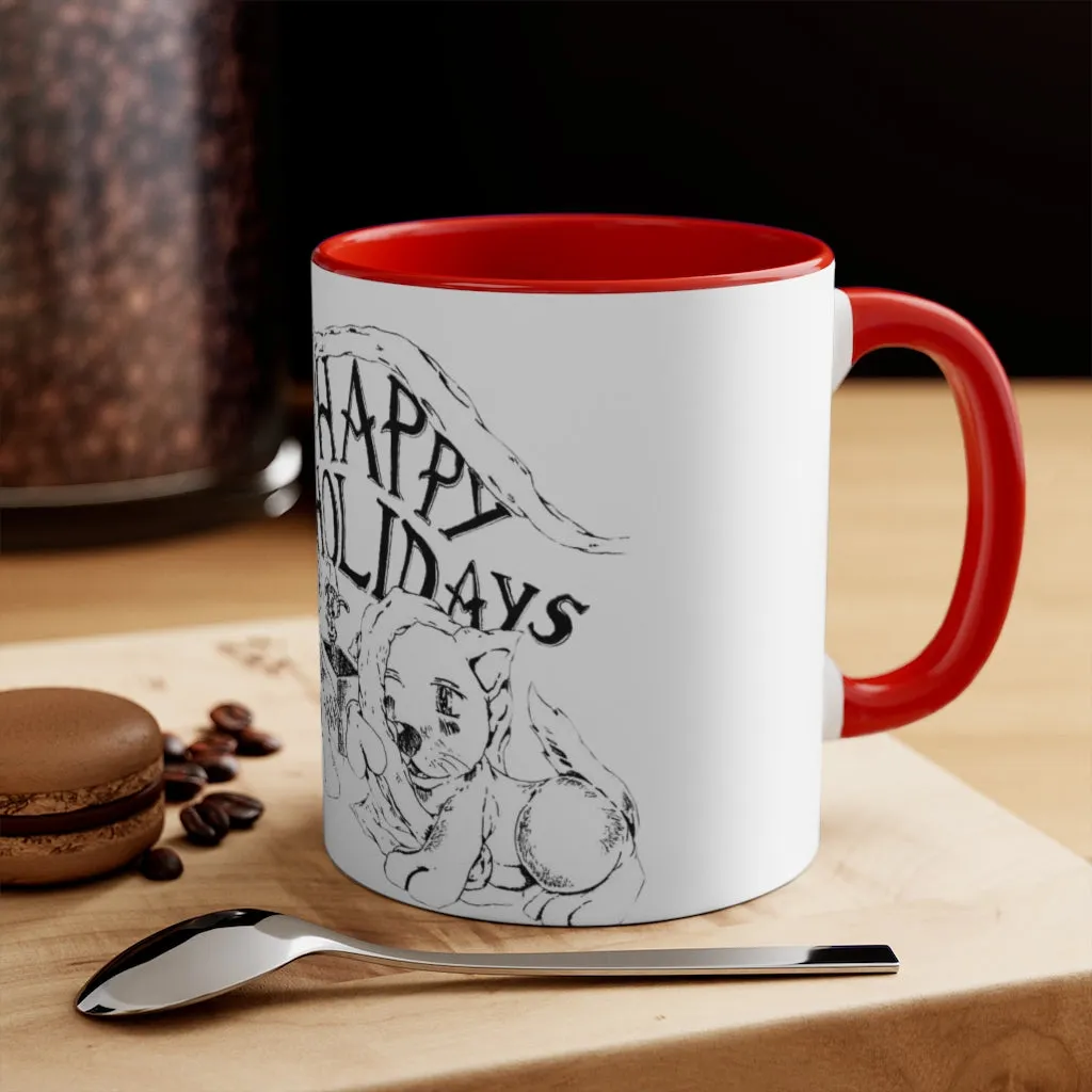 Happy Holidays Accent Mug