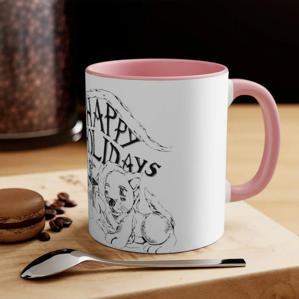 Happy Holidays Accent Mug