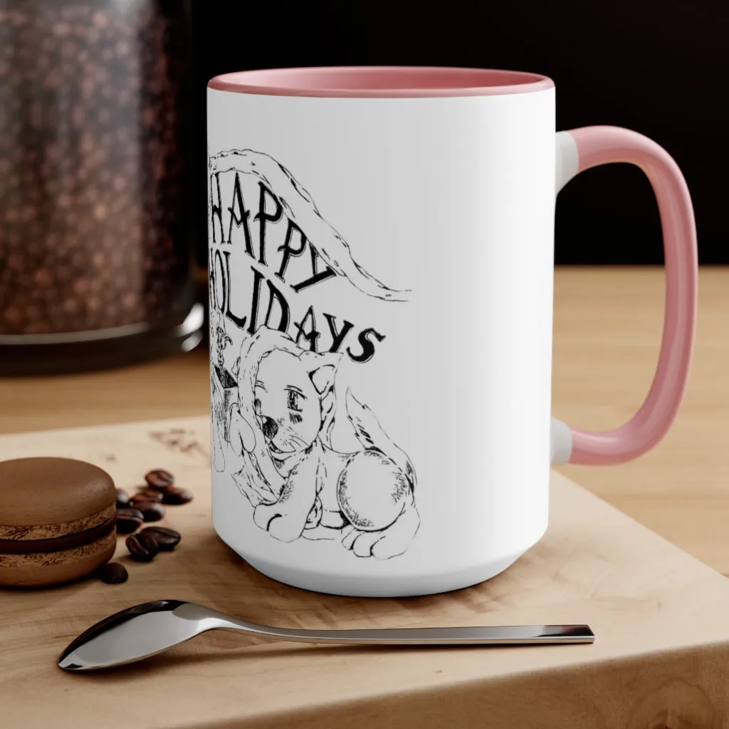 Happy Holidays Accent Mug