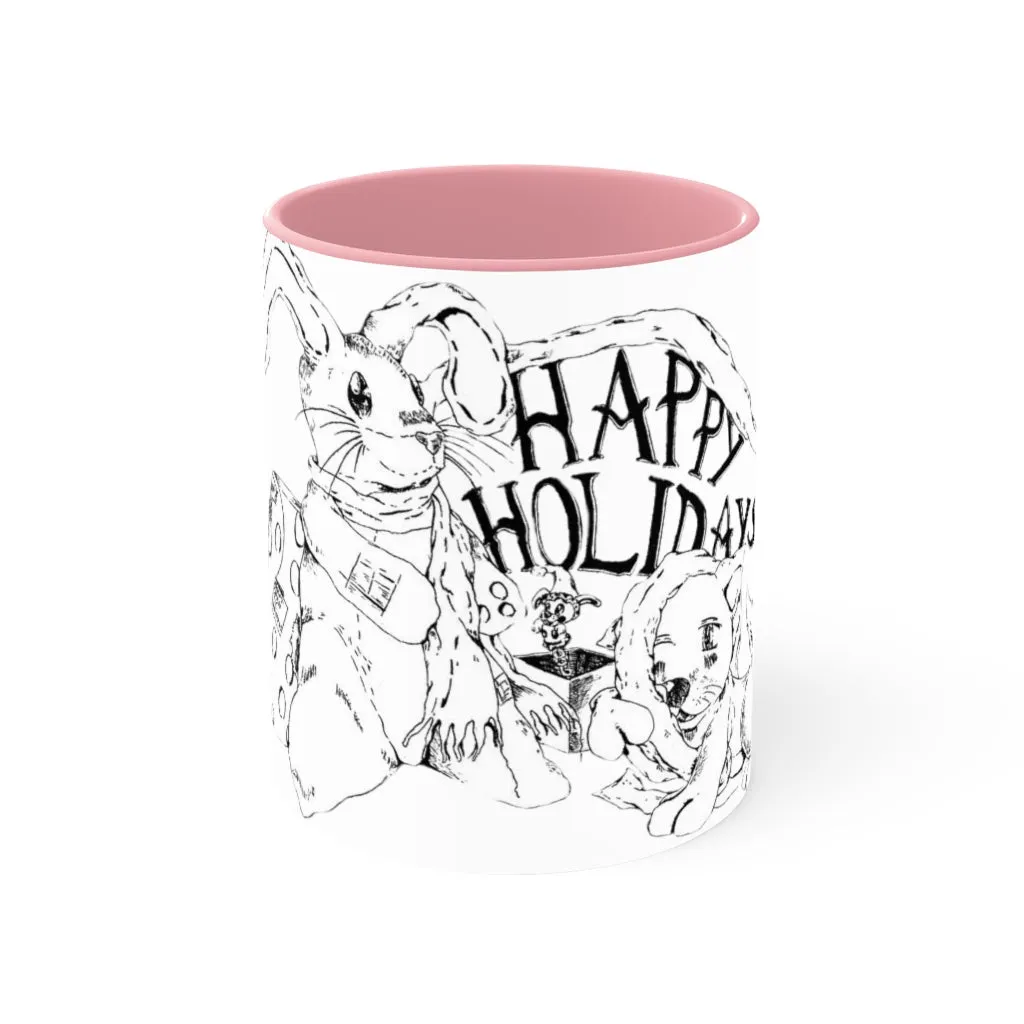 Happy Holidays Accent Mug