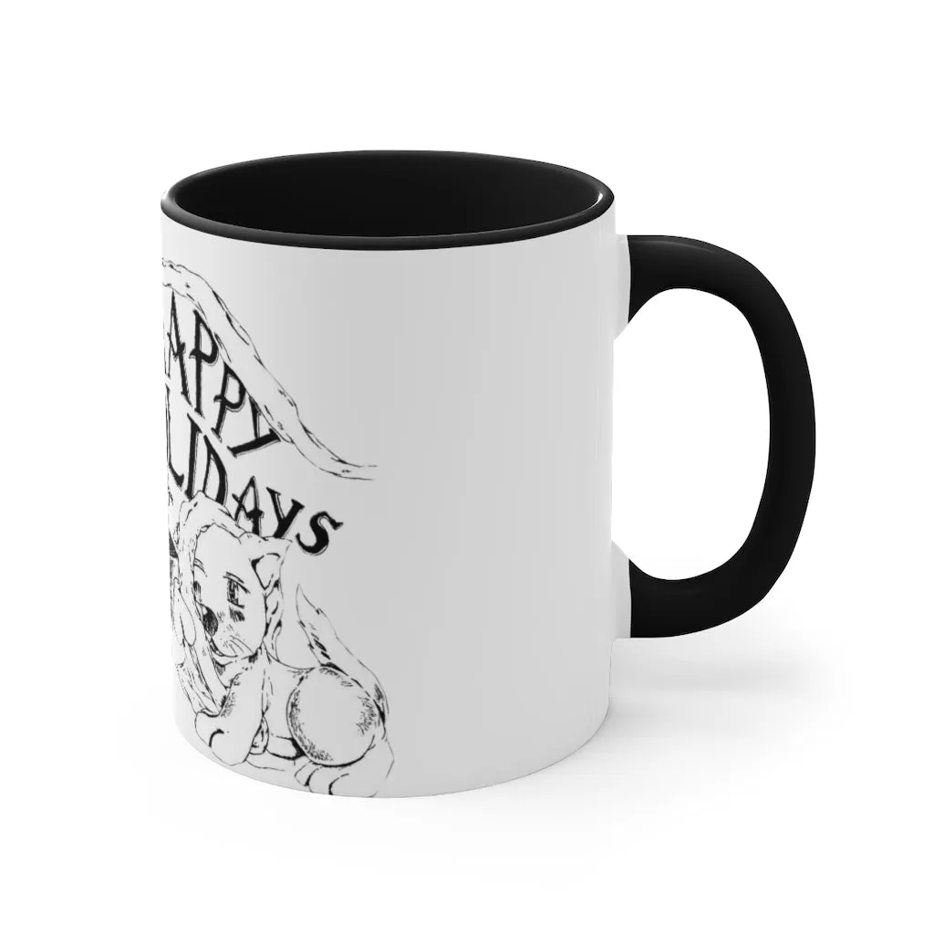 Happy Holidays Accent Mug